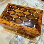wooden jewelry box handmade from Moroccan Thuya wood