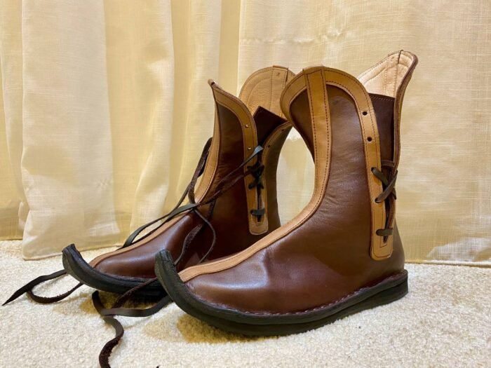 Renaissance boots handmade leather Viking boots – Luxury Jewelry Wooden Box