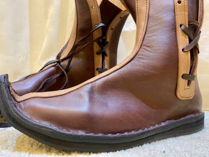 Renaissance boots handmade leather Viking boots – Luxury Jewelry Wooden Box