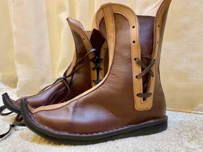 Renaissance boots handmade leather Viking boots – Luxury Jewelry Wooden Box
