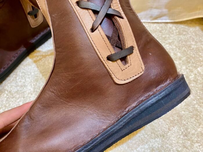 Renaissance boots handmade leather Viking boots – Luxury Jewelry Wooden Box