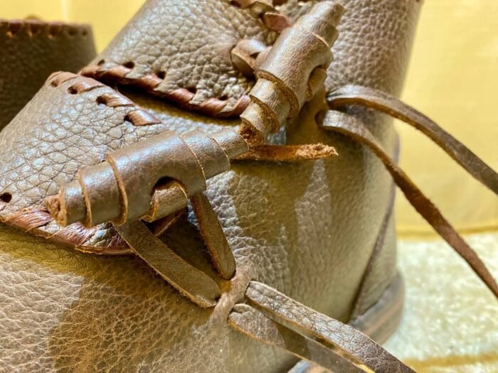 Leather Shoes, Authentic Viking Leather Shoes – Luxury Jewelry Wooden Box