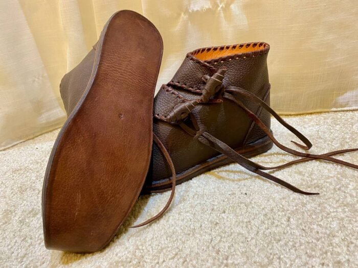 Leather Shoes, Authentic Viking Leather Shoes – Luxury Jewelry Wooden Box