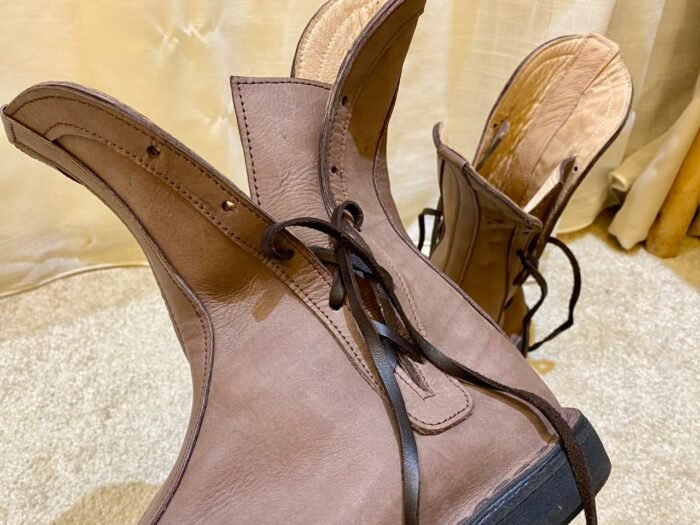 Authentic Viking Leather Boots – Luxury Jewelry Wooden Box