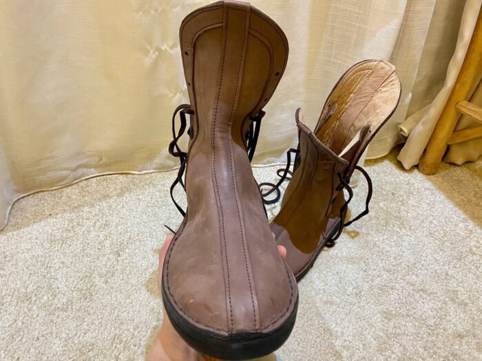 Authentic Viking Leather Boots – Luxury Jewelry Wooden Box