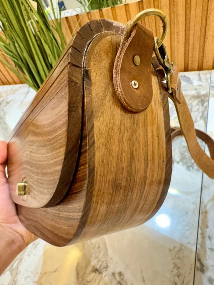 Handcrafted Wooden Clutch Bag, Walnut Wooden Bag Elegant Women’s Gift – Authentic Home Decor