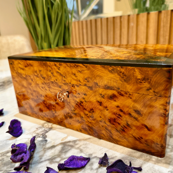 Jewelry Wooden Box With Key - Image 3