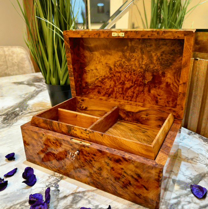 Jewelry Wooden Box With Key - Image 7