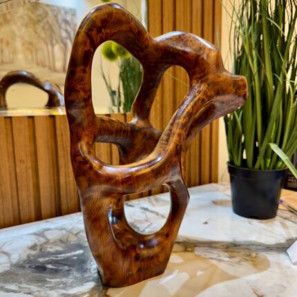 Handmade Moroccan Decor - Artisan Gifts | Authentic Home Decor 5 Abstract Wooden Sculpture