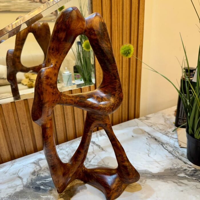 Abstract Wooden Sculpture Home Decor – Luxury Jewelry Wooden Box