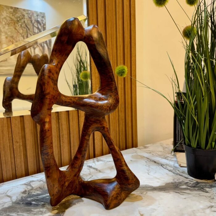 Abstract Wooden Sculpture Home Decor – Luxury Jewelry Wooden Box