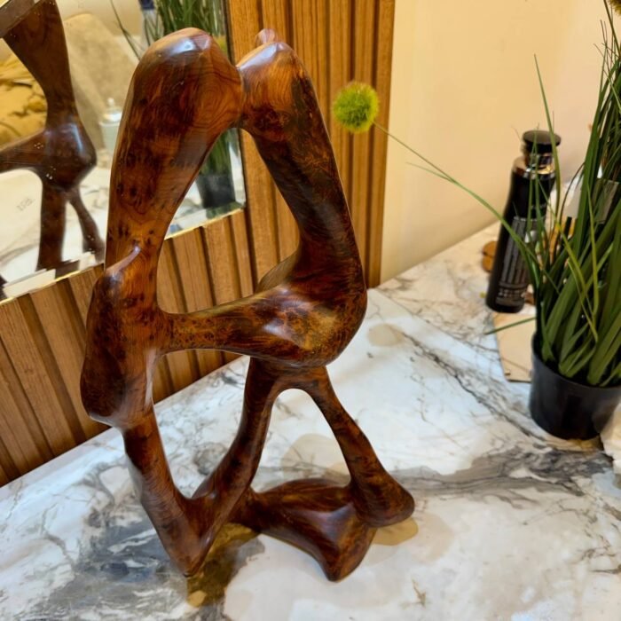 Abstract Wooden Sculpture Home Decor – Luxury Jewelry Wooden Box