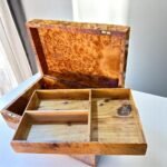 Handcrafted Wooden Jewelry Box – Large Lockable Thuya Organizer - Image 6